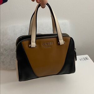 GUESS Brown and Black Satchel